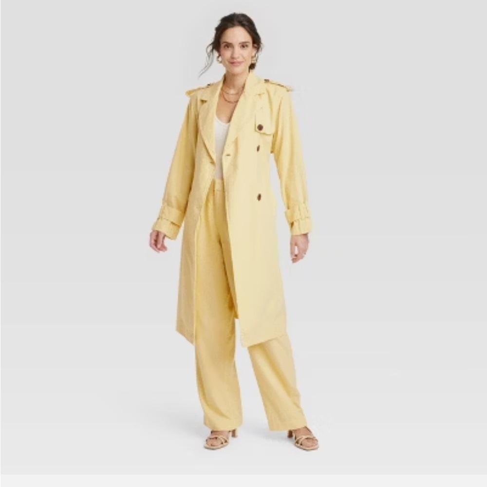 Women's Linen Trench Coat - A New
Day 🆕